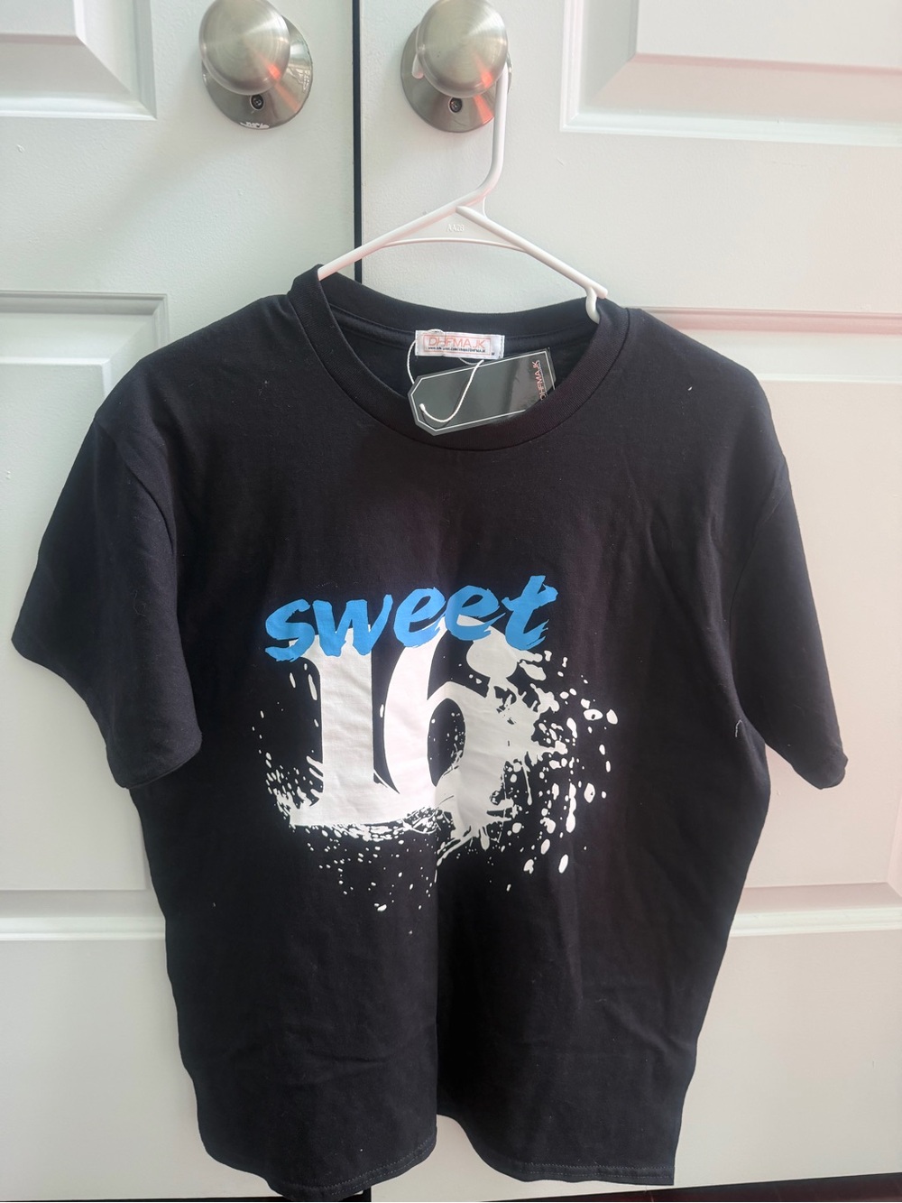 Sweet 16 Black Graphic girls Tee